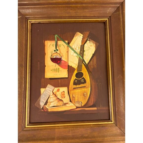 Musical Instrument F.H. Redelius Mid Century Framed Print 15.5"x18.5" - Picture 5 of 12